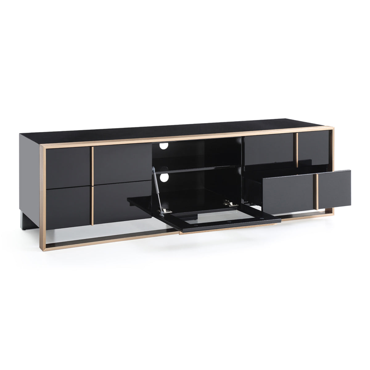 Cartier Modern Black & Rosegold TV Stand