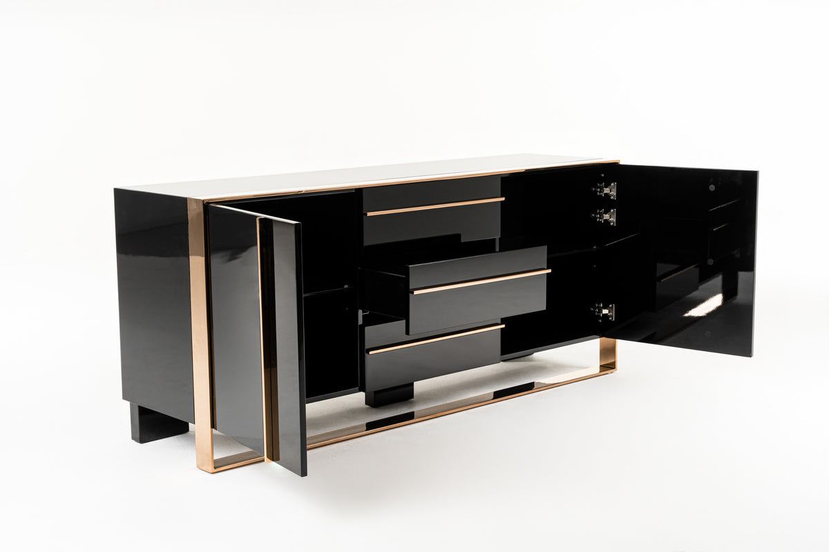 Cartier Modern Black & Rosegold Buffet