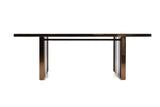 Cartier Modern Black & Rosegold Dining Table