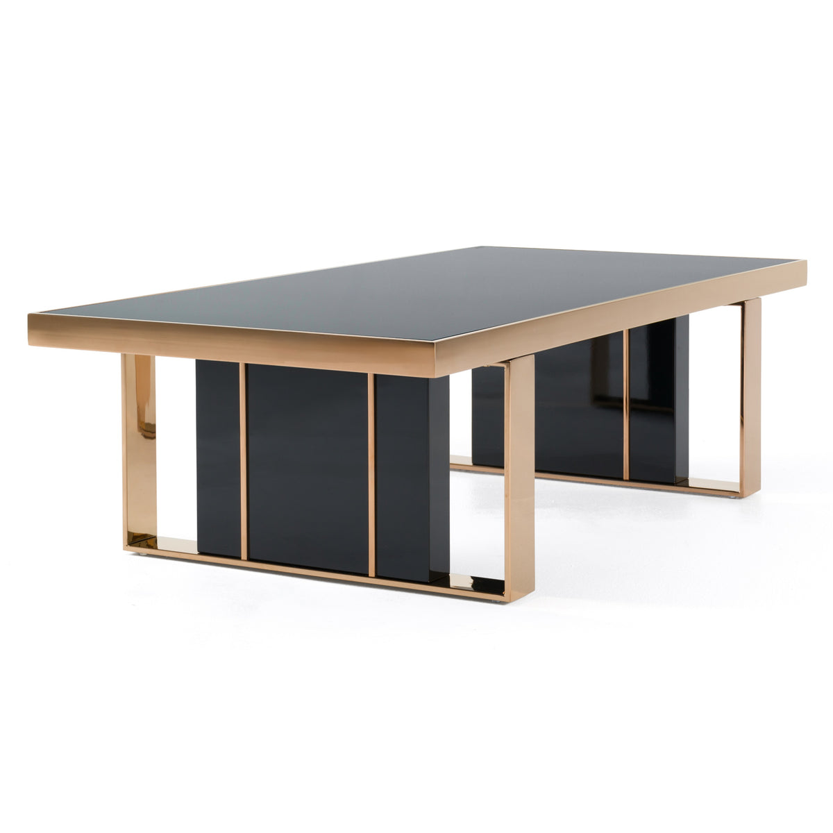 Cartier Modern Black & Rosegold Coffee Table