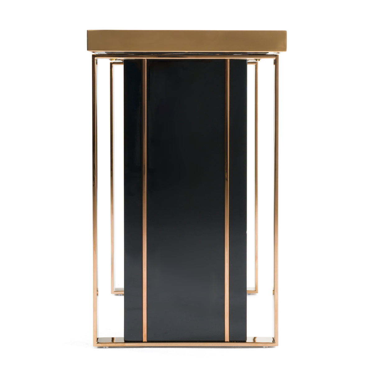 Cartier Modern Black & Rosegold Console Table