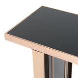 Cartier Modern Black & Rosegold Console Table