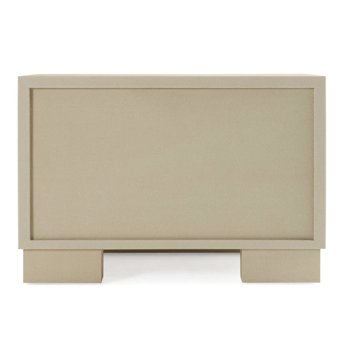 Cartier Modern Beige Shagreen and Brushed Brass Nightstand