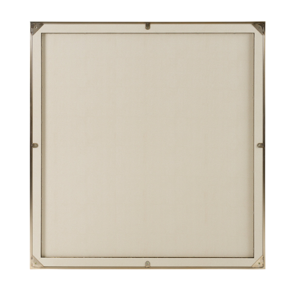 Cartier Modern Beige Shagreen & Brushed Brass Mirror