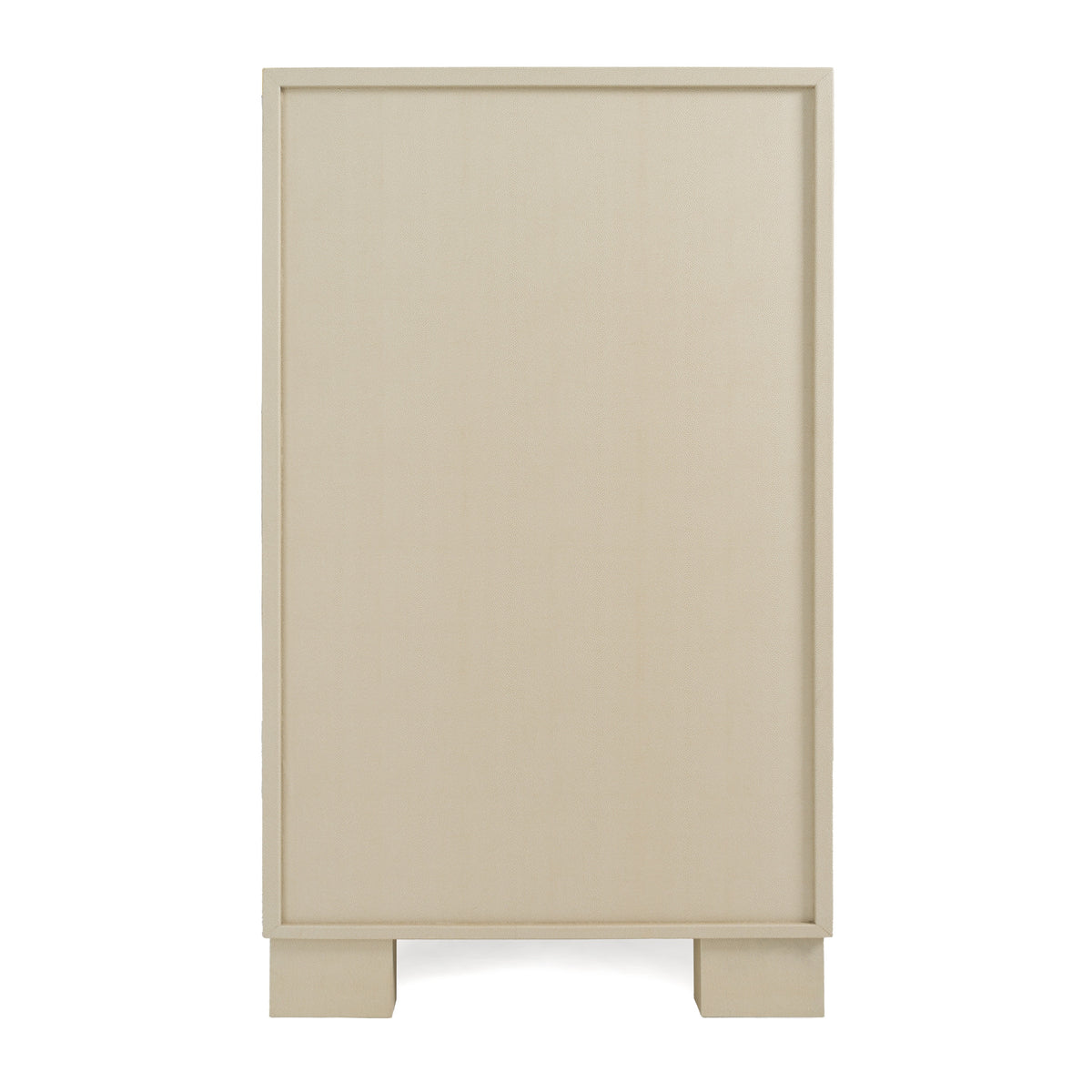 Cartier Modern Beige Shagreen and Brushed Brass Chest