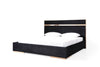 Cartier Queen Modern Black + Rose Gold Bed + Nightstands