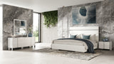 Cartier Modern White + Stainless Steel Nightstand