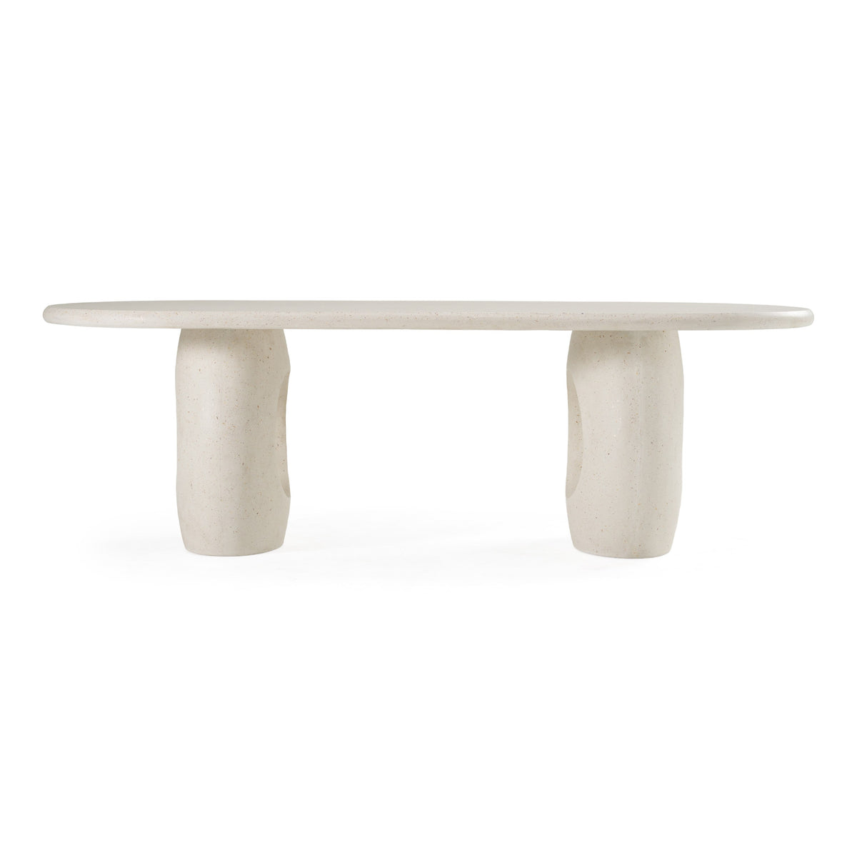 Carville Modern Terrazzo Concrete Oval Dining Table