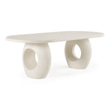 Carville Modern Terrazzo Concrete Oval Dining Table