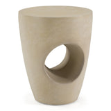 Carville Modern Beige Fiberform Dining Stool/End Table