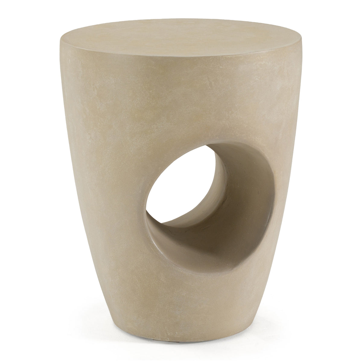 Carville Modern Beige Fiberform Dining Stool/End Table