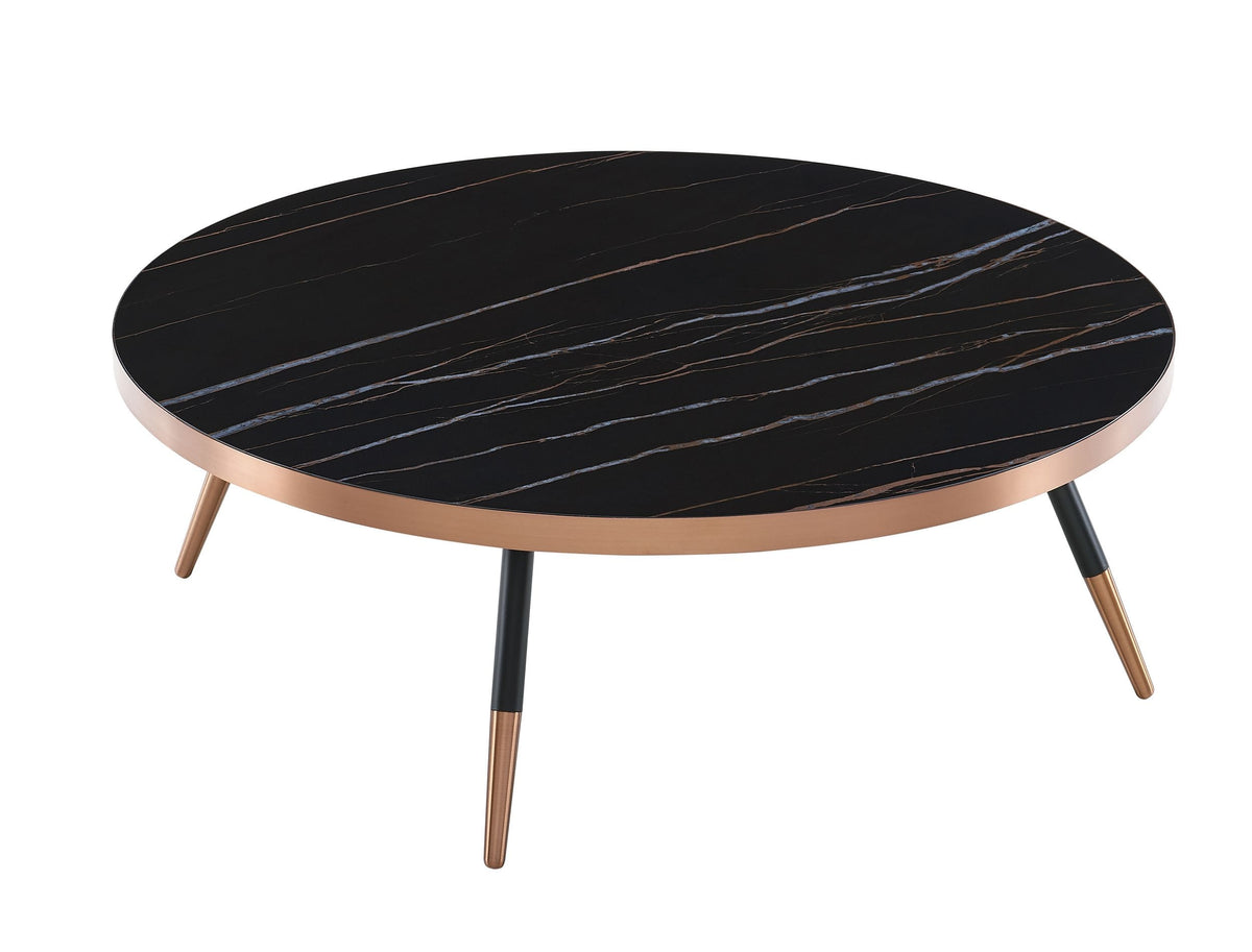Cayson Modern Black Ceramic Coffee Table