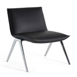 Cedric Modern Black Vegan Leather Accent Chair