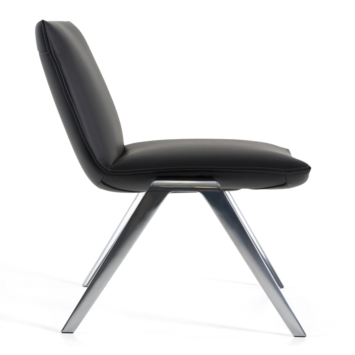 Cedric Modern Black Vegan Leather Accent Chair