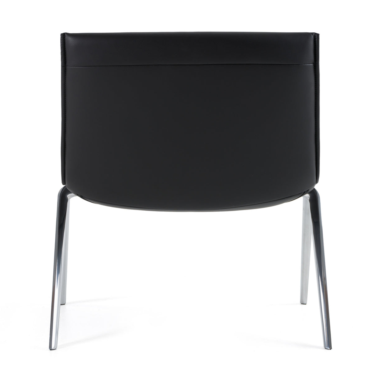 Cedric Modern Black Vegan Leather Accent Chair