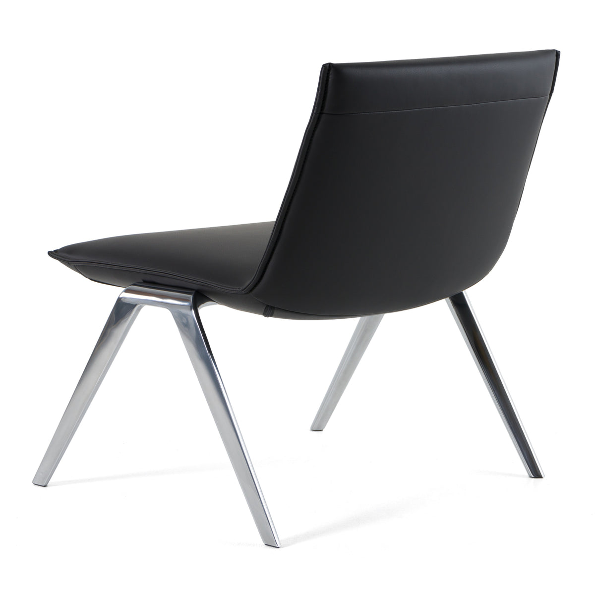 Cedric Modern Black Vegan Leather Accent Chair