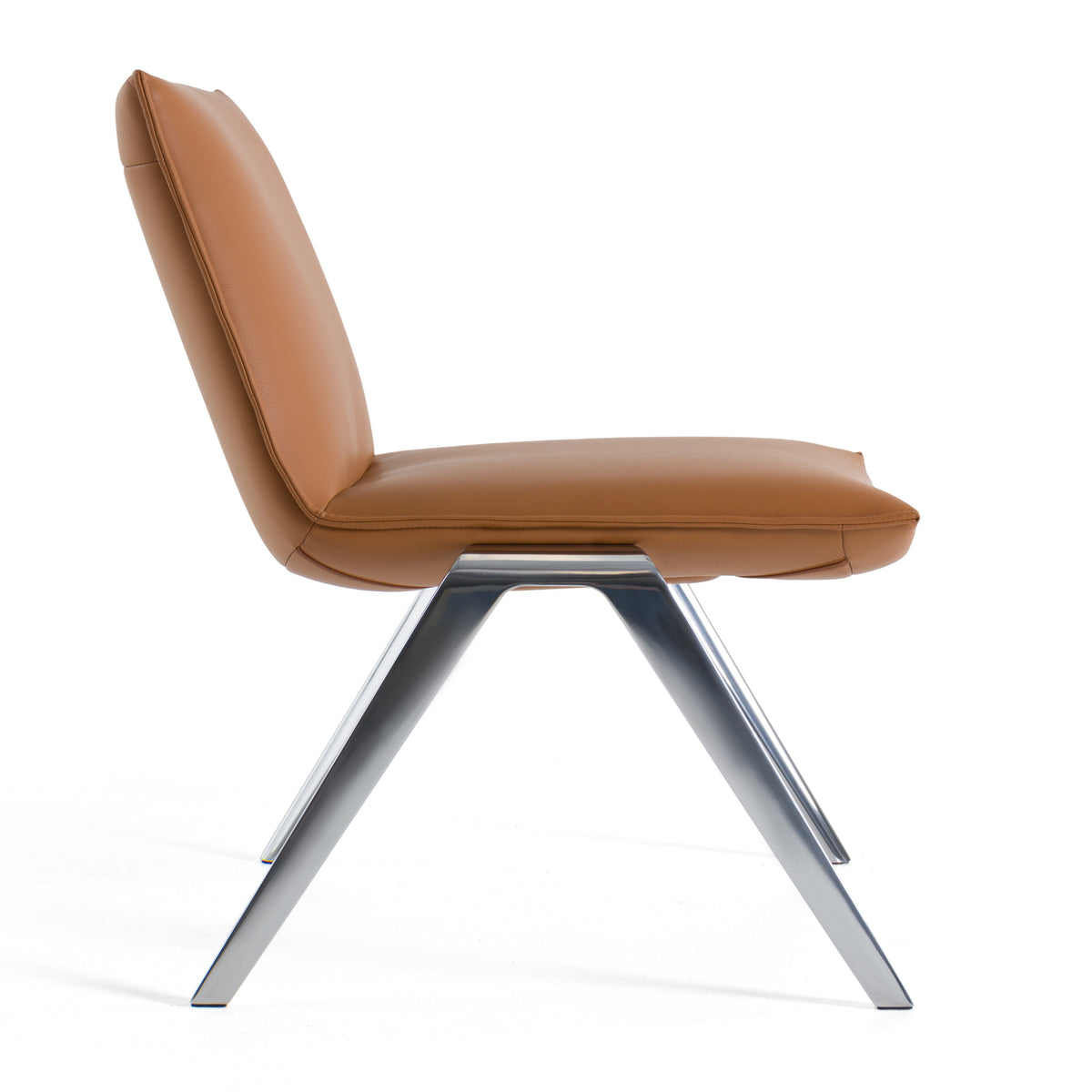 Cedric Modern Camel Vegan Leather Accent Chair