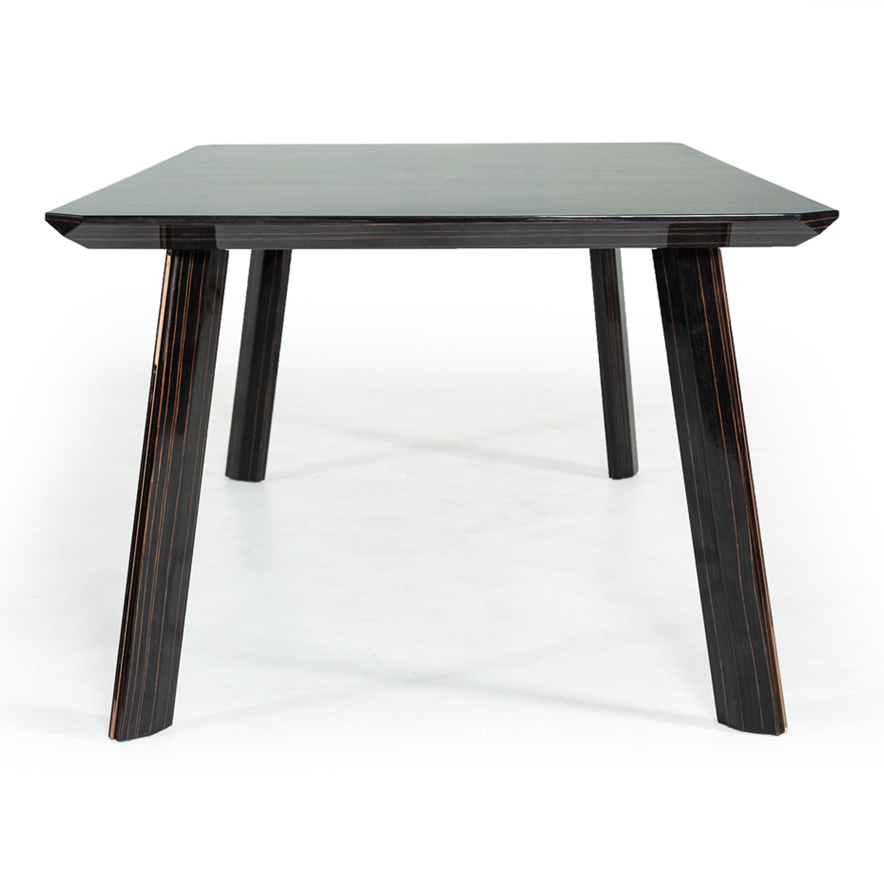 Chadwick Modern Ebony & Rosegold Dining Table