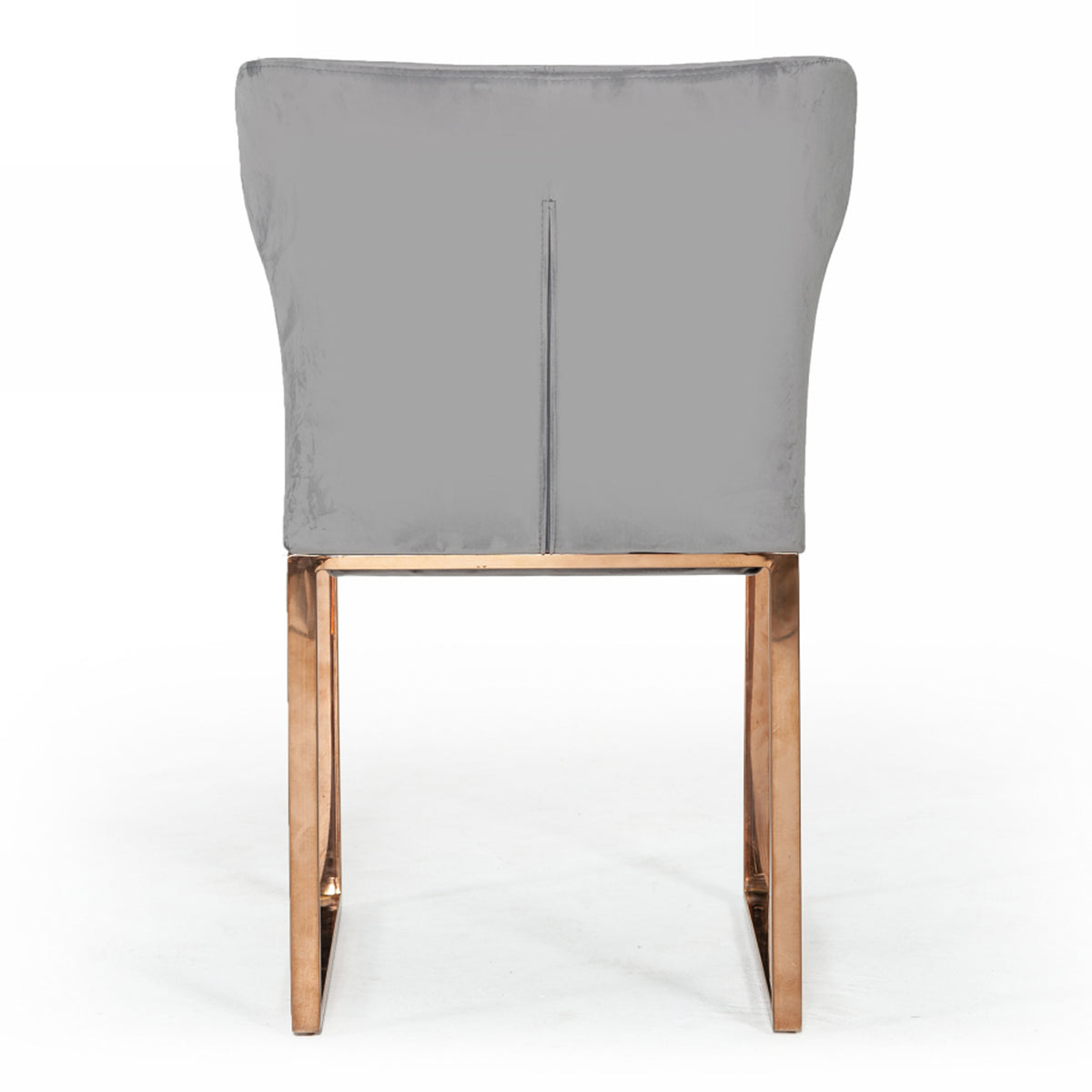 Chadwick Modern Grey Velvet & Rosegold Dining Chair