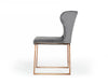 Chadwick Modern Grey Velvet & Rosegold Dining Chair