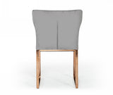 Chadwick Modern Grey Velvet & Rosegold Dining Chair