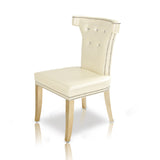 Beatrice White Leather Dining Chair