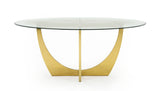 Chambers Glass & Gold Dining Table