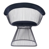 Chandler Modern Black Velvet & Black Stainless Steel Dining Chair