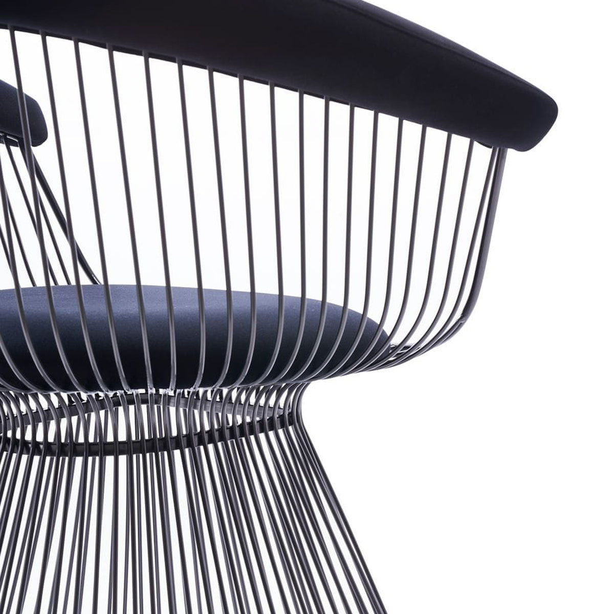 Chandler Modern Black Velvet & Black Stainless Steel Dining Chair