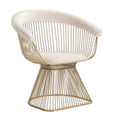 Chandler Modern Beige Velvet & Gold Dining Chair