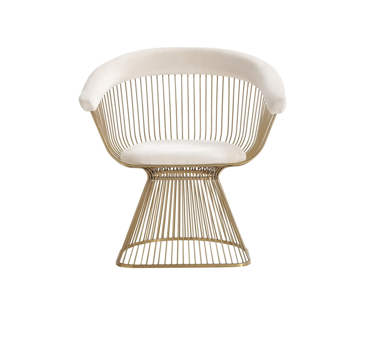 Chandler Modern Beige Velvet & Gold Dining Chair