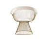 Chandler Modern Beige Velvet & Gold Dining Chair