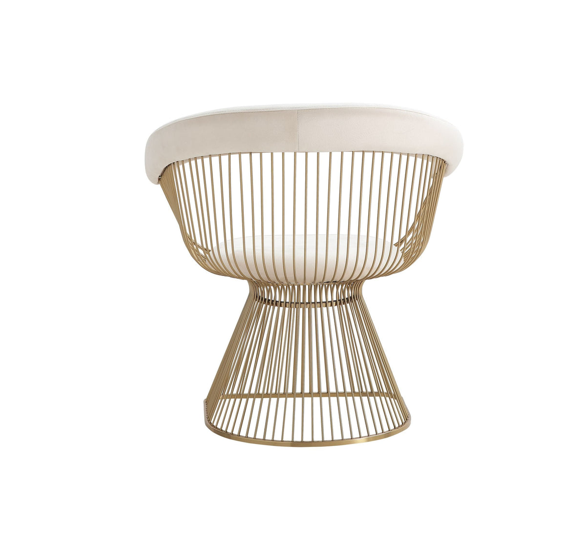 Chandler Modern Beige Velvet & Gold Dining Chair