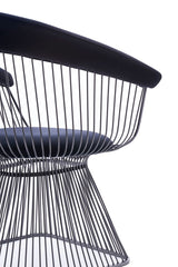 Chandler Modern Black Velvet & Black Stainless Steel Dining Chair