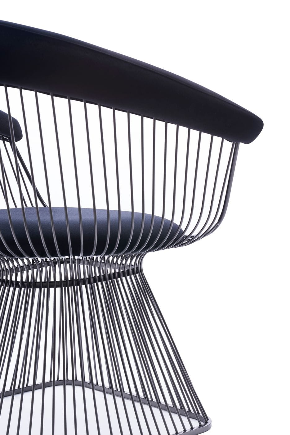 Chandler Modern Black Velvet & Black Stainless Steel Dining Chair