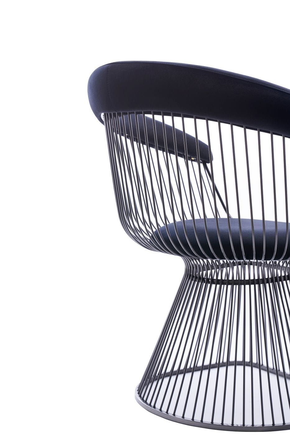 Chandler Modern Black Velvet & Black Stainless Steel Dining Chair