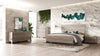 Charlene Modern Grey Elm and Stainless Steel Q Bedroom Set