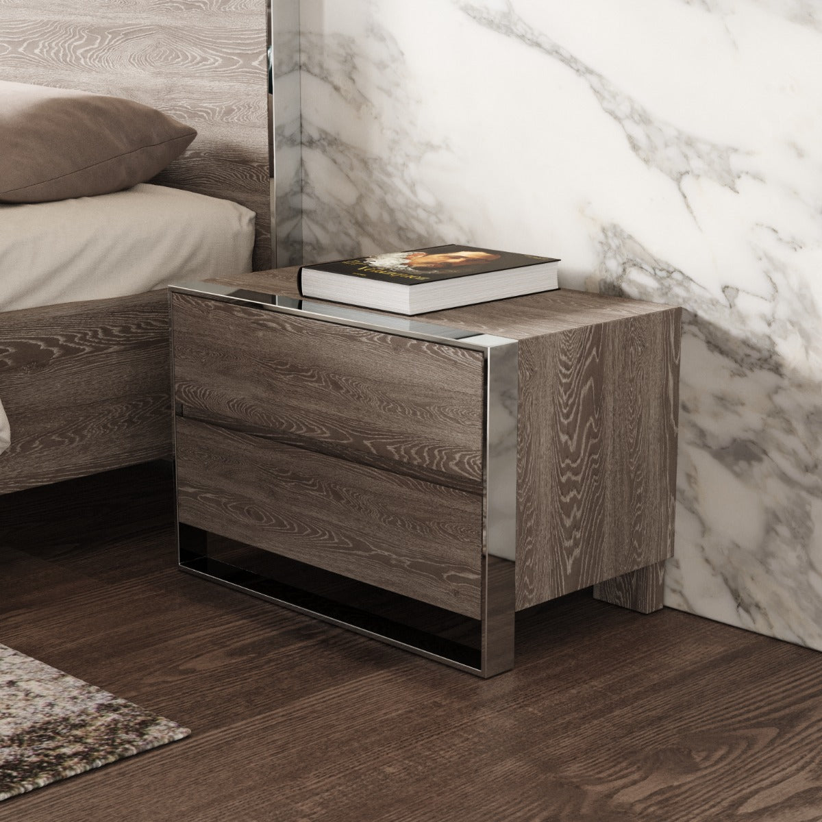 Arlene Modern Grey Elm Nightstand