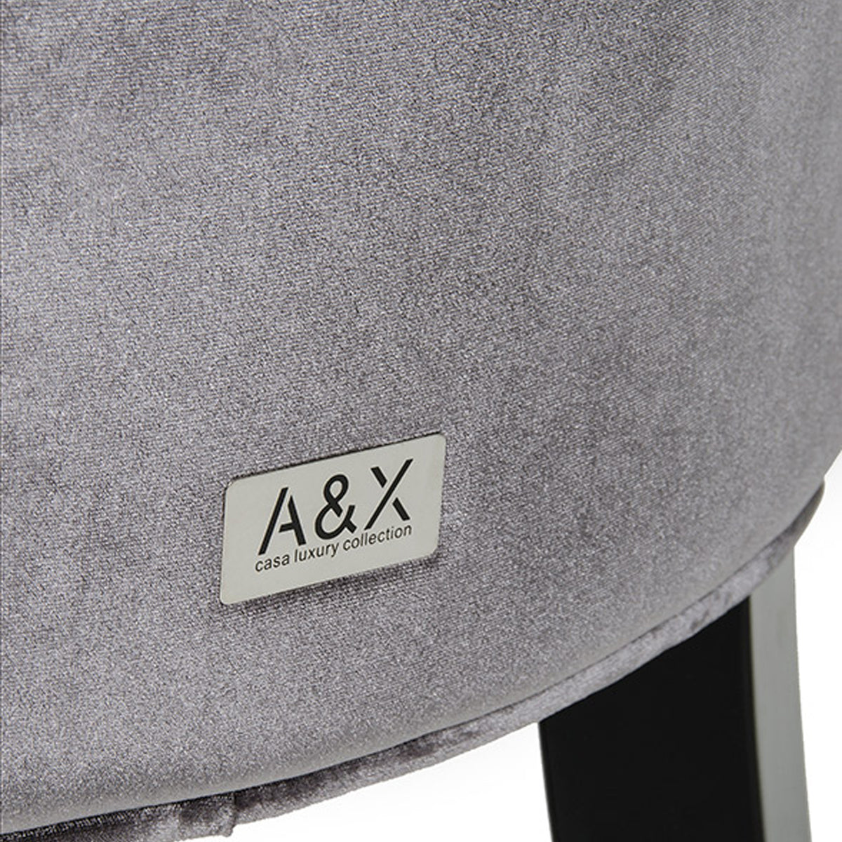 Charlotte Grey Velour Dining Chair (Set of 2)
