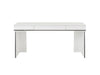 Mielcasa | White Modrest Chelsey Modern White and Stainless Steel Desk | SKU VGBB-MQ2102-W-D | MPN: 79838 | Free Delivery & Free Return