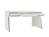 Chelsey- Modern White and Stainless Steel Desk
