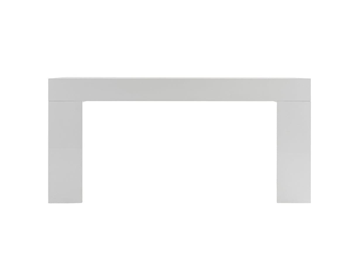 Chelsey- Modern White and Stainless Steel Desk