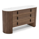 Hortman + Chelton Modern Beige Velvet + Walnut 4-Piece Bedroom Set