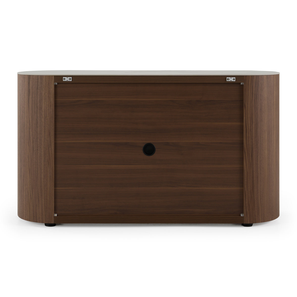 Chelton Contemporary White Ceramic & Walnut 3-Drawer Dresser