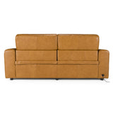 Chevak Modern Brown Leather Sofa with 2 Recliners