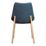 Chrissy Modern Blue Fabric Dining Chair (Set of 2)