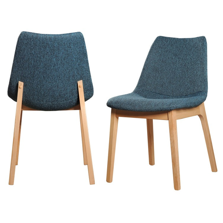 Chrissy Modern Blue Fabric Dining Chair (Set of 2)