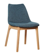 Chrissy Modern Blue Fabric Dining Chair (Set of 2)