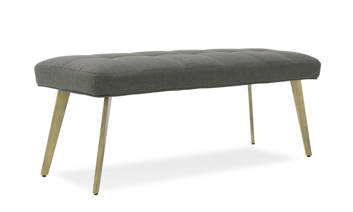 Cici Contemporary Grey & Antique Brass Bench