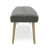 Cici Contemporary Grey & Antique Brass Bench